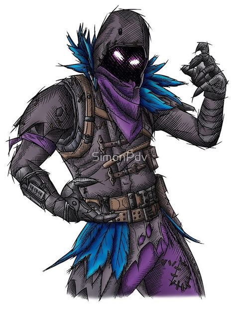 « Raven - Peau de Fortnite » par SimonPdv | Youtube art, Character ...