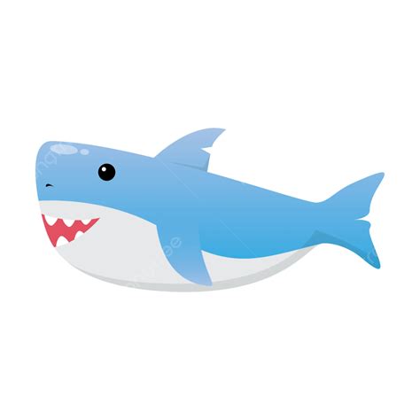 Cute Shark Cartoon Lives In The Sea Vector, Shark, Cartoon, Cute PNG and Vector with Transparent ...