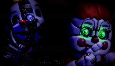 [FNAF/BLENDER] Baby and Ennard Poster by FnaFcontinued on DeviantArt