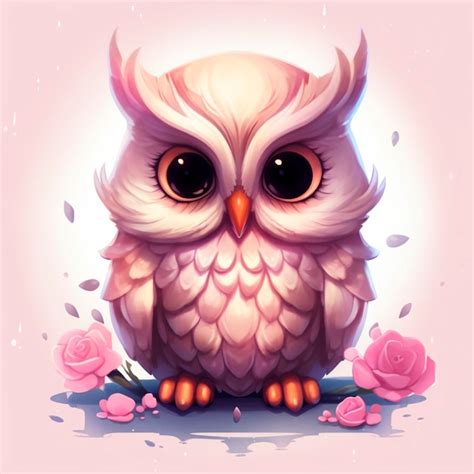 Premium AI Image | Cute and adorable owl illustration 3d