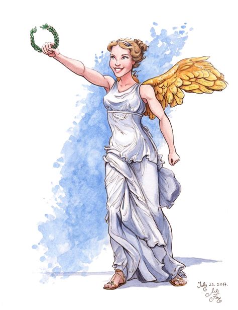 MythoJuly Day 22 | Nike of Samothrace, Nike is the Greek goddess of victory. Her Roman name is ...