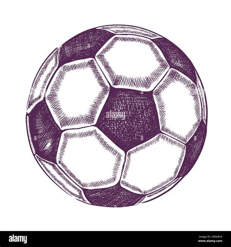 A football ball drawn with a pen. Vector illustration Stock Vector ...