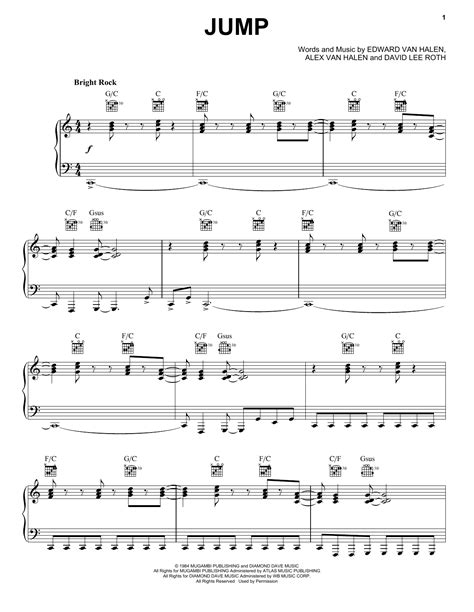 Van Halen "Jump" Sheet Music Notes | Download Printable PDF Score 52211