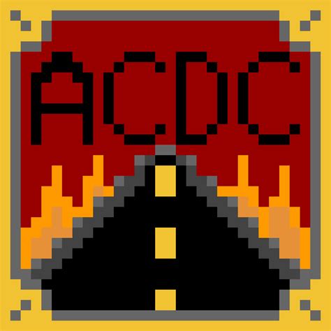 Ac dc highway to hell album cover pixel art