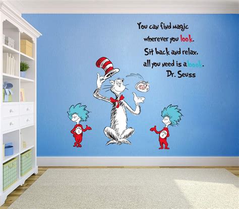 Dr Seuss Reading Quote Sticker Tenstickers | Hot Sex Picture