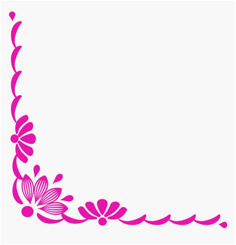 Flower Corner Border Png Green Floral Borderflower - Flower Corner ...