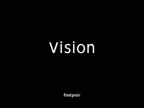 Vision - Free Sans-Serif Font - Fontpair