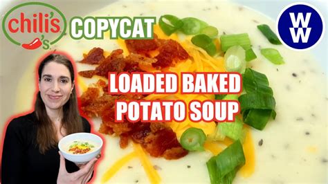 Copycat Chili's🌶️Loaded Baked Potato Soup Lightened Up🥔🍲 WW Recipe ...