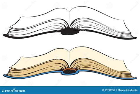 Open Book. Vector Sketch Stock Vector - Image: 51798755