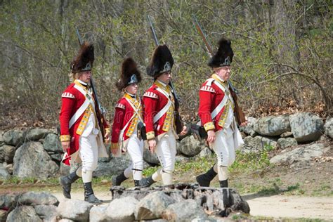 Historical Reenactment Events in Lexington, MA, USA Editorial Stock Image - Image of force ...