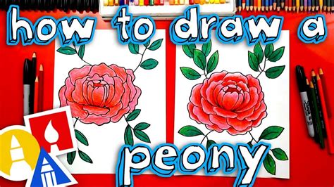 How To Draw A Peony Flower | Art for kids hub, Flower drawing, Peony drawing