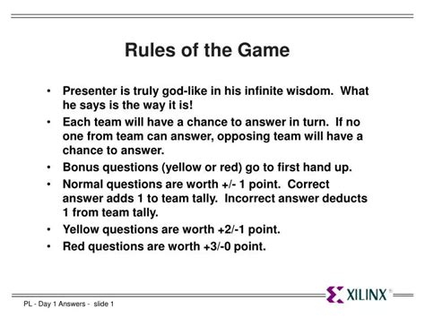 PPT - Rules of the Game PowerPoint Presentation, free download - ID:5552159