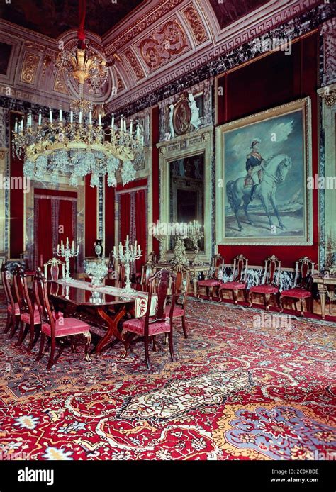 COMEDOR DE DIARIO DEL PALACIO REAL DE MADRID. Location: PALACIO REAL-INTERIOR. MADRID. SPAIN ...