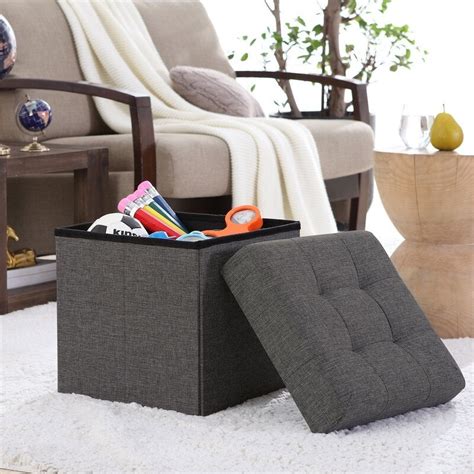 Winston Porter + Tufted Square Cube Foot Rest Storage Ottoman