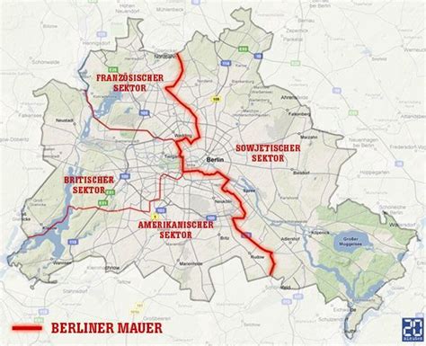 Map of the Berlin Wall