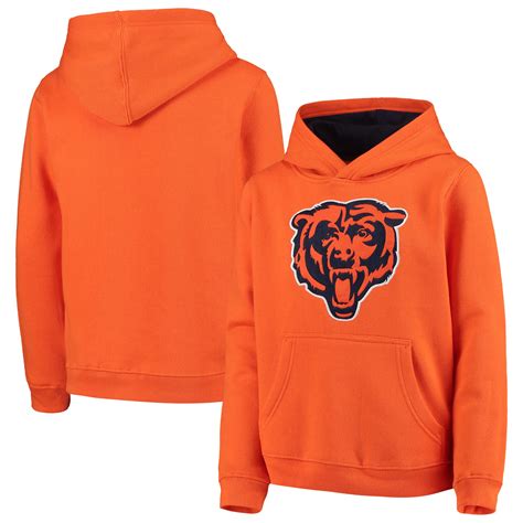 Youth Chicago Bears Orange Fan Gear Prime Pullover Hoodie