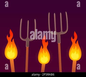 cartoon burning torch Stock Vector Image & Art - Alamy