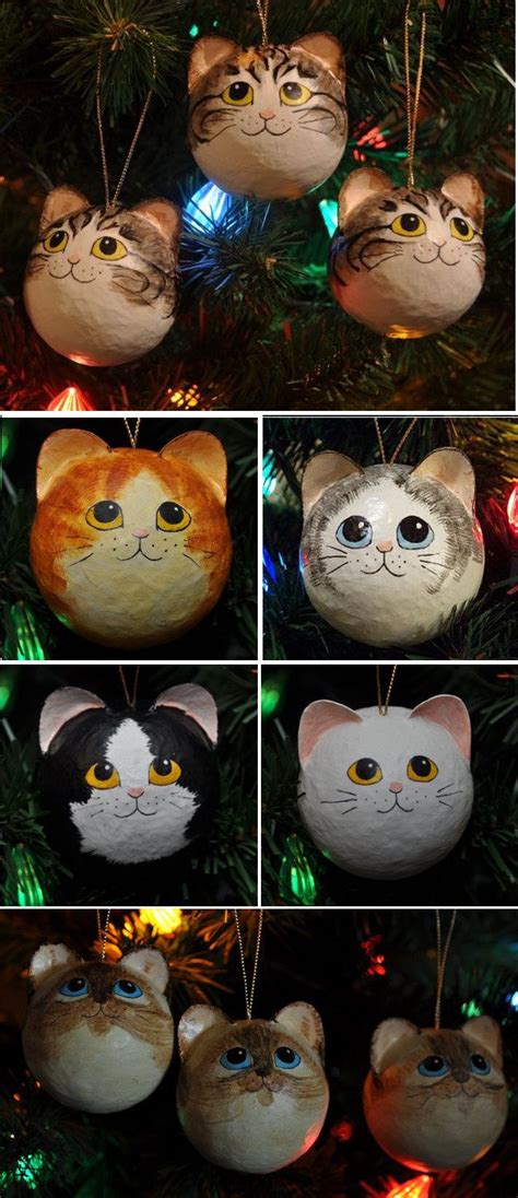 Hand-painted (>ↀωↀ | Painted christmas ornaments, Christmas ornaments ...