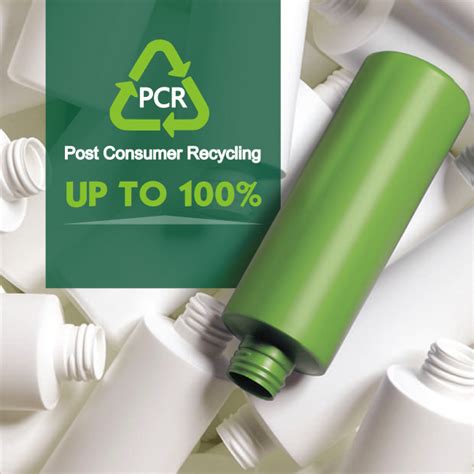 80ml PCR recycled plastic bottle, green packaging