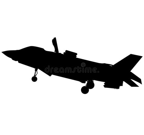 Detailed Vector Illustration of an Air Force Stealth F-35 Lightning II ...