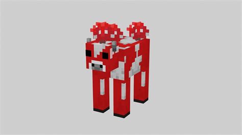 3D model Minecraft Mushroom Cow VR / AR / low-poly | CGTrader