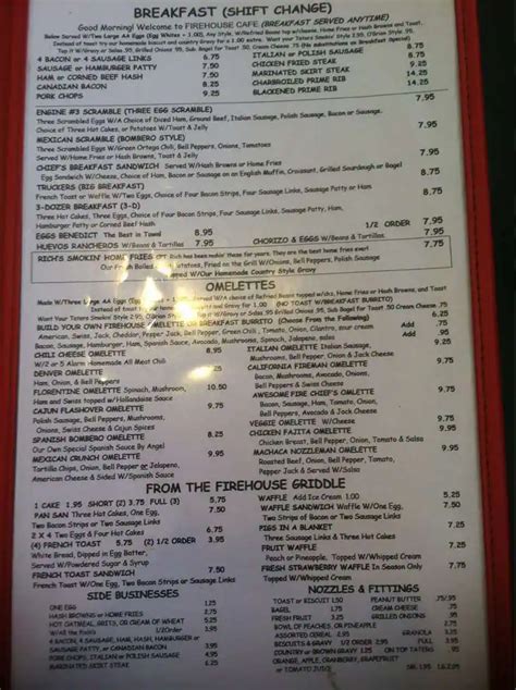 Firehouse Cafe Menu, Menu for Firehouse Cafe, Simi Valley, Ventura County - Urbanspoon/Zomato