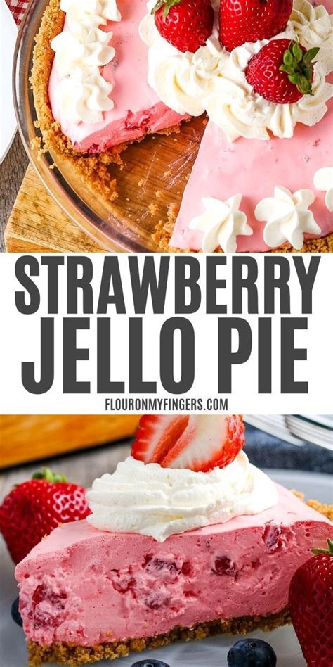 Strawberry Cool Whip Pie No Bake Dessert | Flour on My Fingers | Recipe in 2020 | Desserts ...