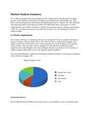 Market Analysis Summary.docx - Market Analysis Summary U.S. coffee consumption has shown steady ...