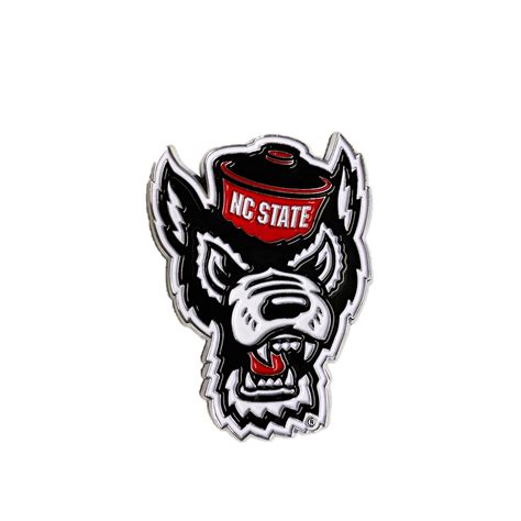 NC State Wolfpack Wolfhead Full Color Emblem – Red and White Shop