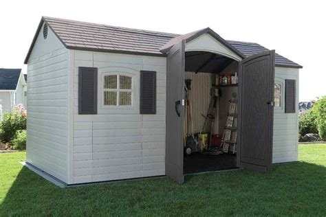 Home, Garden & More...: Lifetime 6446 15x8 Foot Outdoor Storage Shed with Shutters, Windows ...