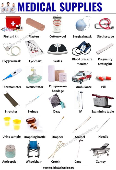 Medical Supplies | Medical supplies, Medical knowledge, Medical words