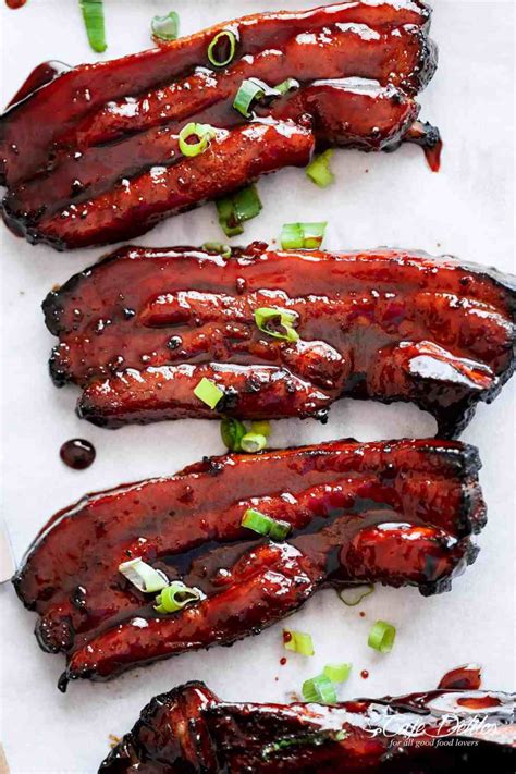 Sticky Chinese Barbecue Pork Belly (Char Siu) - Cafe Delites