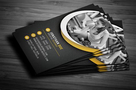 Fitness Business Card | Fitness business card, Fitness business, Business card template design