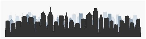 Silhouette Of Philadelphia Skyline - Philadelphia Skyline Silhouette Png, Transparent Png ...