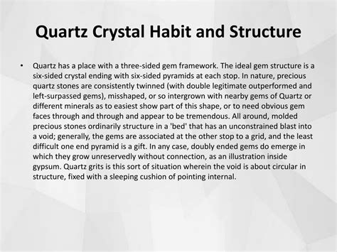 PPT - Quartz Crystal Habit and Structure PowerPoint Presentation, free download - ID:11172528