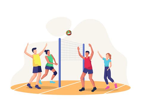 Concept illustration of playing volleyball 6911710 Vector Art at Vecteezy