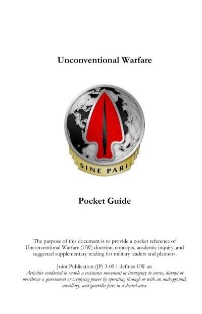 Unconventional Warfare Pocket Guide