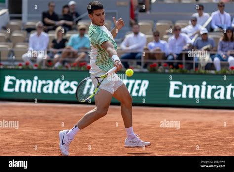 PARIS, IF - 31.05.2023: ROLAND GARROS 2023 - Carlos Alcaraz during the ...