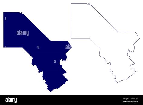 Mauricie Administrative region (Canada, Quebec Province, North America) map vector illustration ...