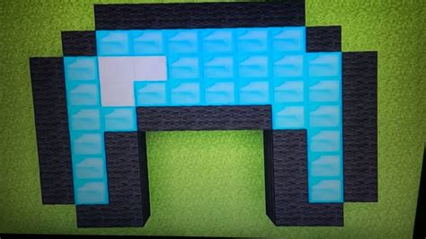 Minecraft diamond helmet pixel art - YouTube