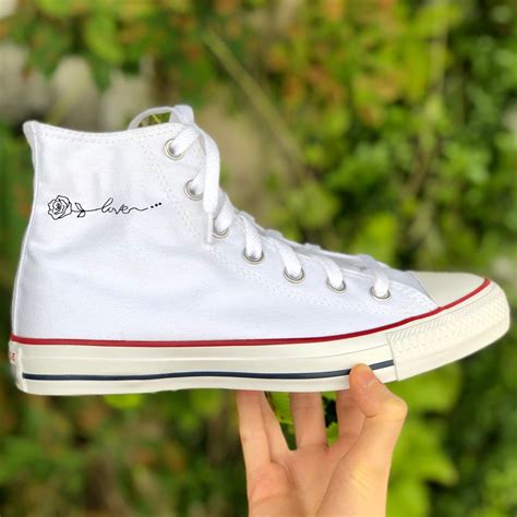 Custom Chuck Taylor Converse Embroidered love - Etsy