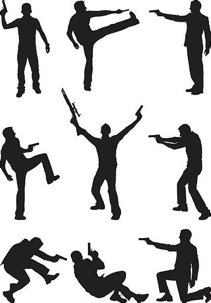 Man Holding Gun Silhouette Illustrations, Royalty-Free Vector Graphics & Clip Art - iStock