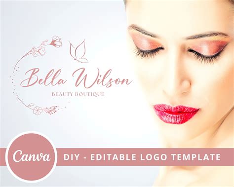 Editable Logo Design, DIY Canva Logo Template, Wellness Life Coach, Spa, Beauty Salon Logo ...
