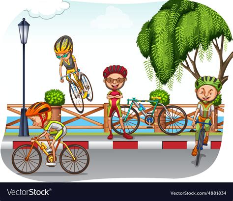 Cycling Royalty Free Vector Image - VectorStock