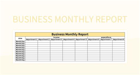 Free Business Monthly Report Templates For Google Sheets And Microsoft Excel - Slidesdocs