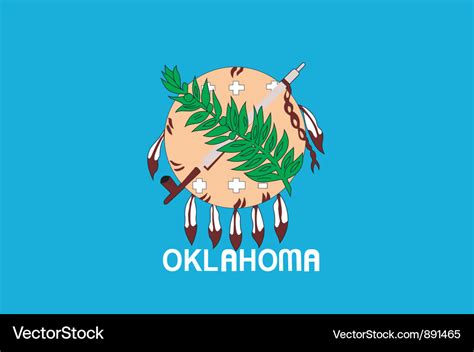 Oklahoma flag Royalty Free Vector Image - VectorStock