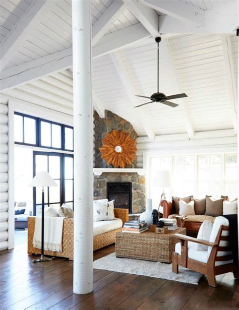 White Hot Home in Sonoma | lark & linen | Cabin living room, Modern cabin interior, Modern log ...