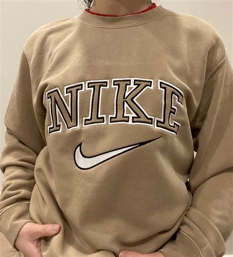 Nike Crewneck Nike sweatshirt Oversized Embroidered | Etsy