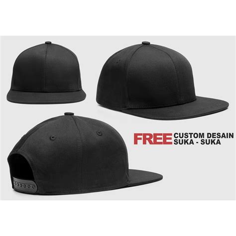 Jual Topi Snapback Topi Polos Free Custom Desain Suka-Suka Indonesia|Shopee Indonesia