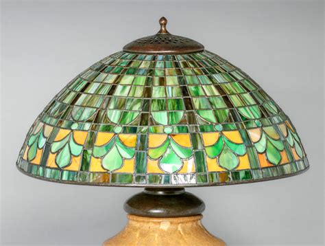 Grueby Pottery Bigelow & Kennard Leaded Glass Lamp c1910 | California ...